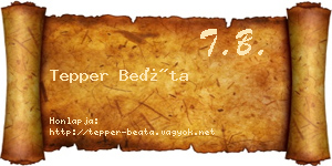 Tepper Beáta névjegykártya
