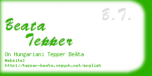 beata tepper business card